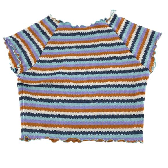 L*Space Printed Stripe Wildflower Bikini Top Small - Picture 4 of 7